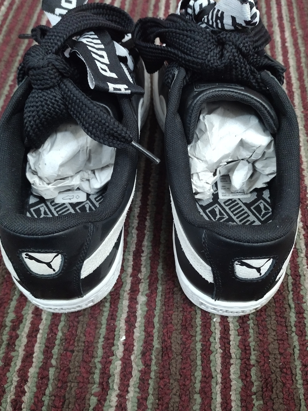 Puma Black and White Low Top Sneakers
